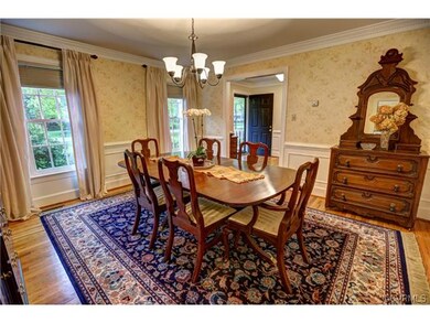 The spacious formal dining room.