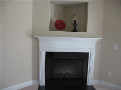 Cozy fireplace in family room