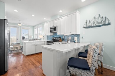 Beautiful coastal blue and nautical white kitchen