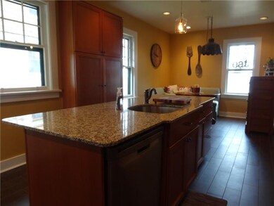 Beautiful eat in kitchen with granite counter tops