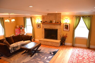 view of living room from the staircase