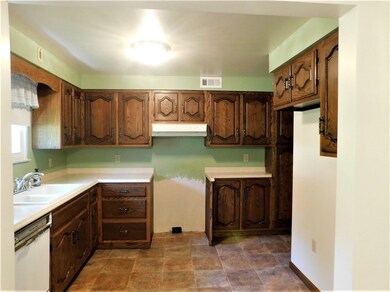 Kitchen with solid wood cabinets