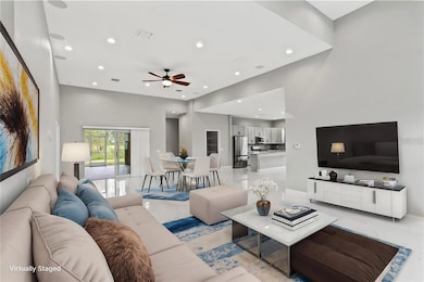 Virtually Staged Living/dining area