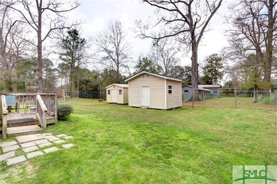 Large fenced backyard