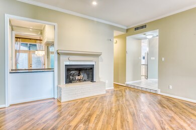 The layout effortlessly connects the family room w