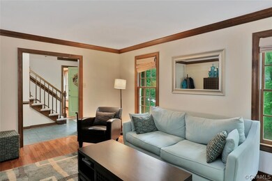 Living Room with new hardwood flooring - oops sorr