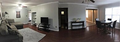 Spacious living room and dining area