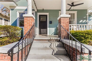 Front porch with fan for sipping tea on warm Savan