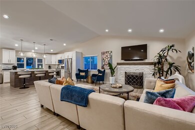 Living room featuring light wood-style floors, rec
