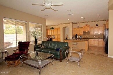 Family room and kitchen