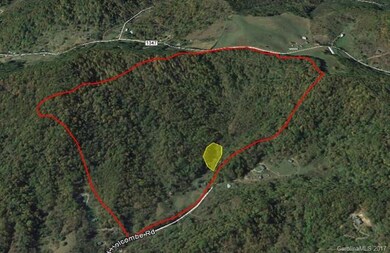 Property in red. Yellow parcel is not part of the 