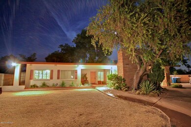 Front yard at night