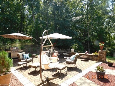 Patio and backyard area