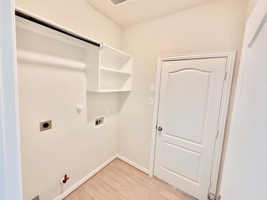 Utility room adjacent to garage access.