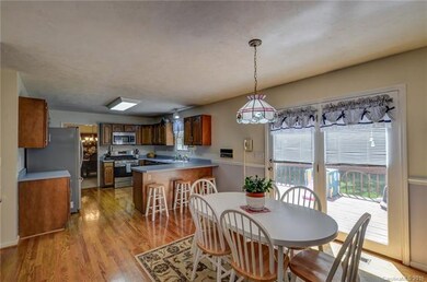 Lots of light and easy access from the kitchen to 