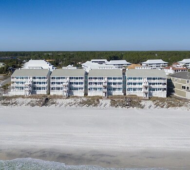 Sugar Dunes aerial from the beach