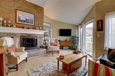 Spacious Living Room with Hearth