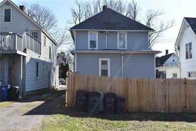 Partially fenced backyard