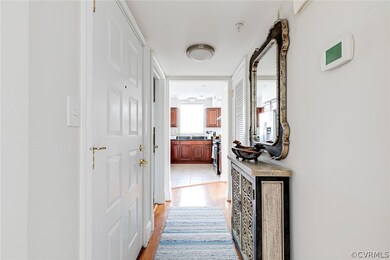 Foyer with oak floors