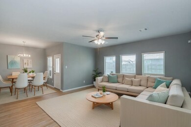 Look how beautiful this living room and dining roo