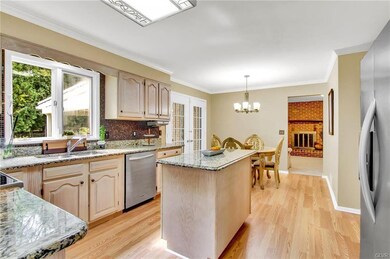 Updated kitchen with center island - granite count