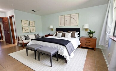 virtual staged primary bedroom
