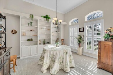 Built in shelving stays.