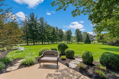 Patio overlooking fenced backyard
