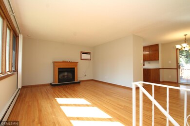 Living room features hardwood floors.