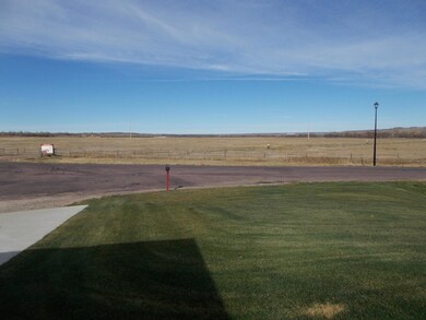 Front deck view of road and field