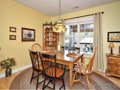 Dining area open to porch