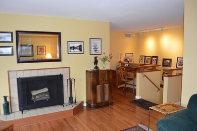 Living Room w/ Wood Burning FP