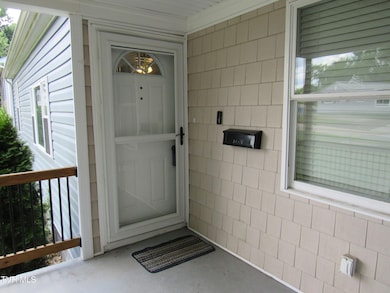 Covered front porch of home