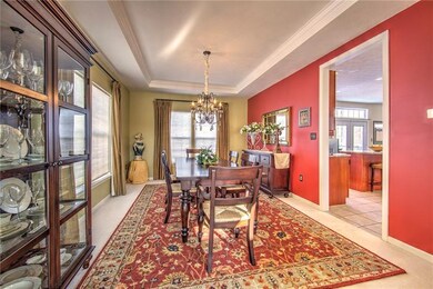 Formail dining room with tray ceiling...seating fo