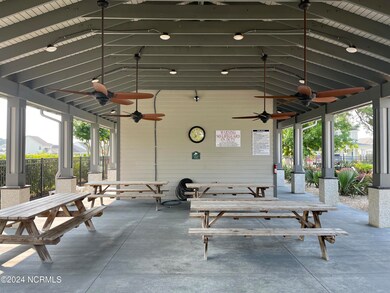 Cabana with picnic tables