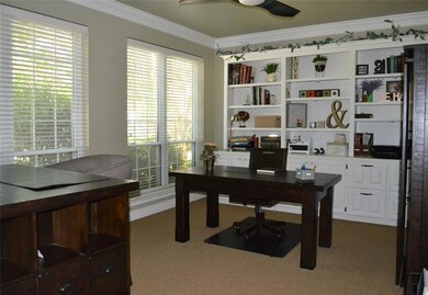 Second living/study/office with built in cabinets