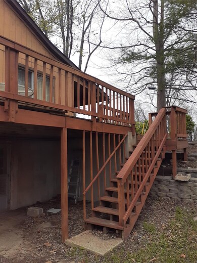 Deck featuring stairway