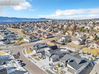 Aerial view with a mountain view
