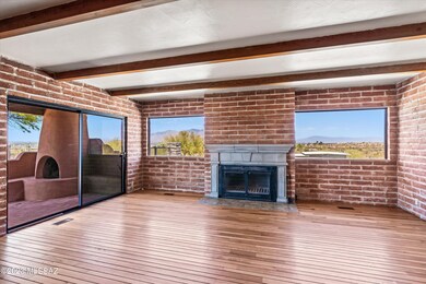 Living Area with Wells fireplace