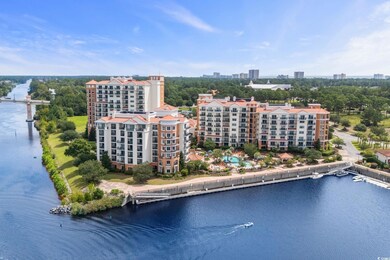 Aerial view of a large body of water and a notable bridge