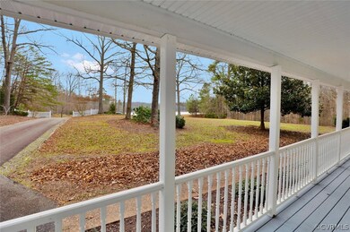 View from front wrap around porch of front yard an