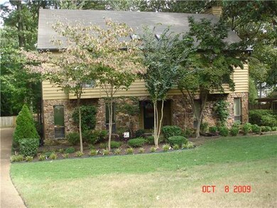 Beautiful stone facade.  Home is at the end of the