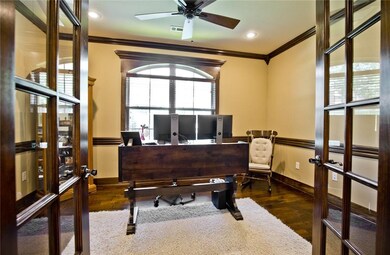 Warm and inviting office.