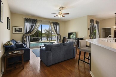 View of Pool & Water from Family Room