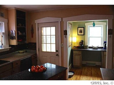 Kitchen back door and breakfast nook off the kitch