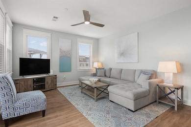 Stylish furnishings with a soft color pallet.
