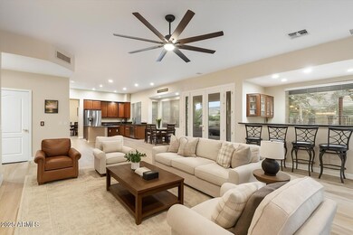 Family room with bar for entertaining