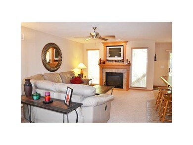 Front Exterior. Great room with gas fireplace and 