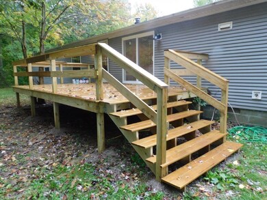View of wooden deck