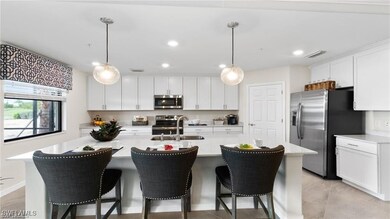 Kitchen with appliances with stainless steel finis